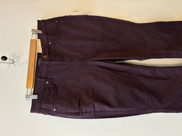 NWT NYDJ Eggplant High-Waisted Flared Ankle Crop Pants - Picture 9 of 11